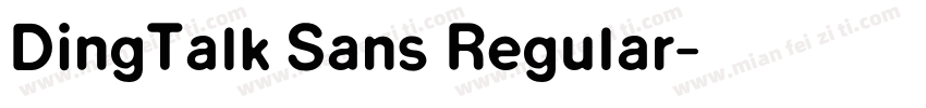 DingTalk Sans Regular字体转换